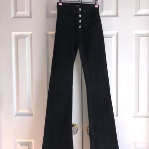 ZARA high waisted black flare jeans